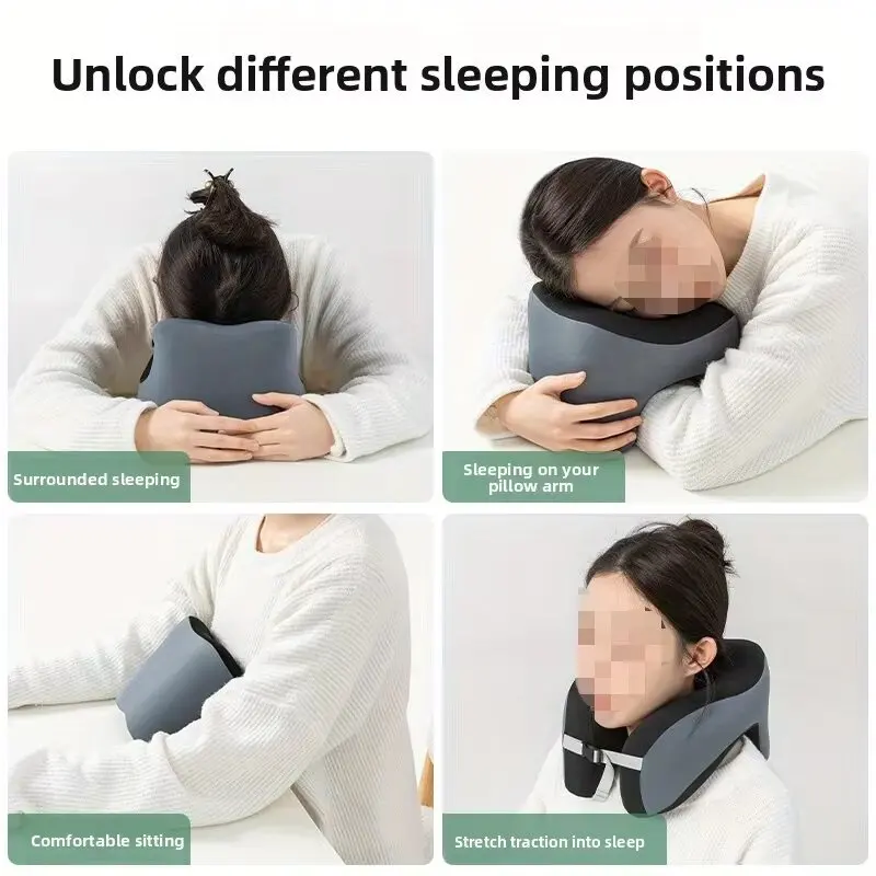 Comfortable Memory Foam Travel Neck Pillow - U-Shaped Portable Cervical Support