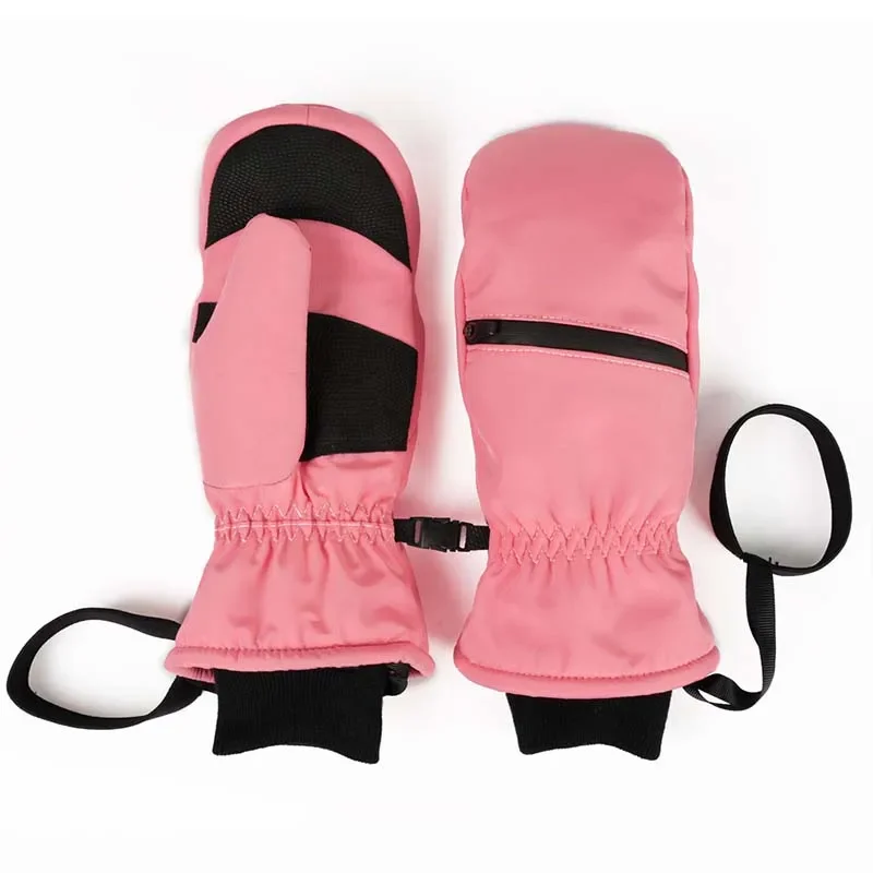 2025 New Winter Solid Warm Women Skiing Glove Windproof Waterproof Outdoor Sports Men Ski Glove Polyester Snow Plush Ski Gloves 5