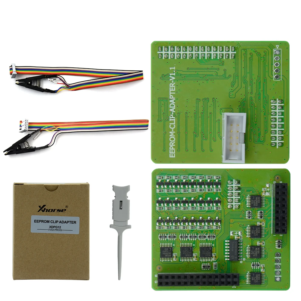 

Xhorse EEPROM Clip Adapter in Circuit Read and Write SOP8/DIP8 Chip Package Use for VVDI PROG Programmer Tools XDPG12CH