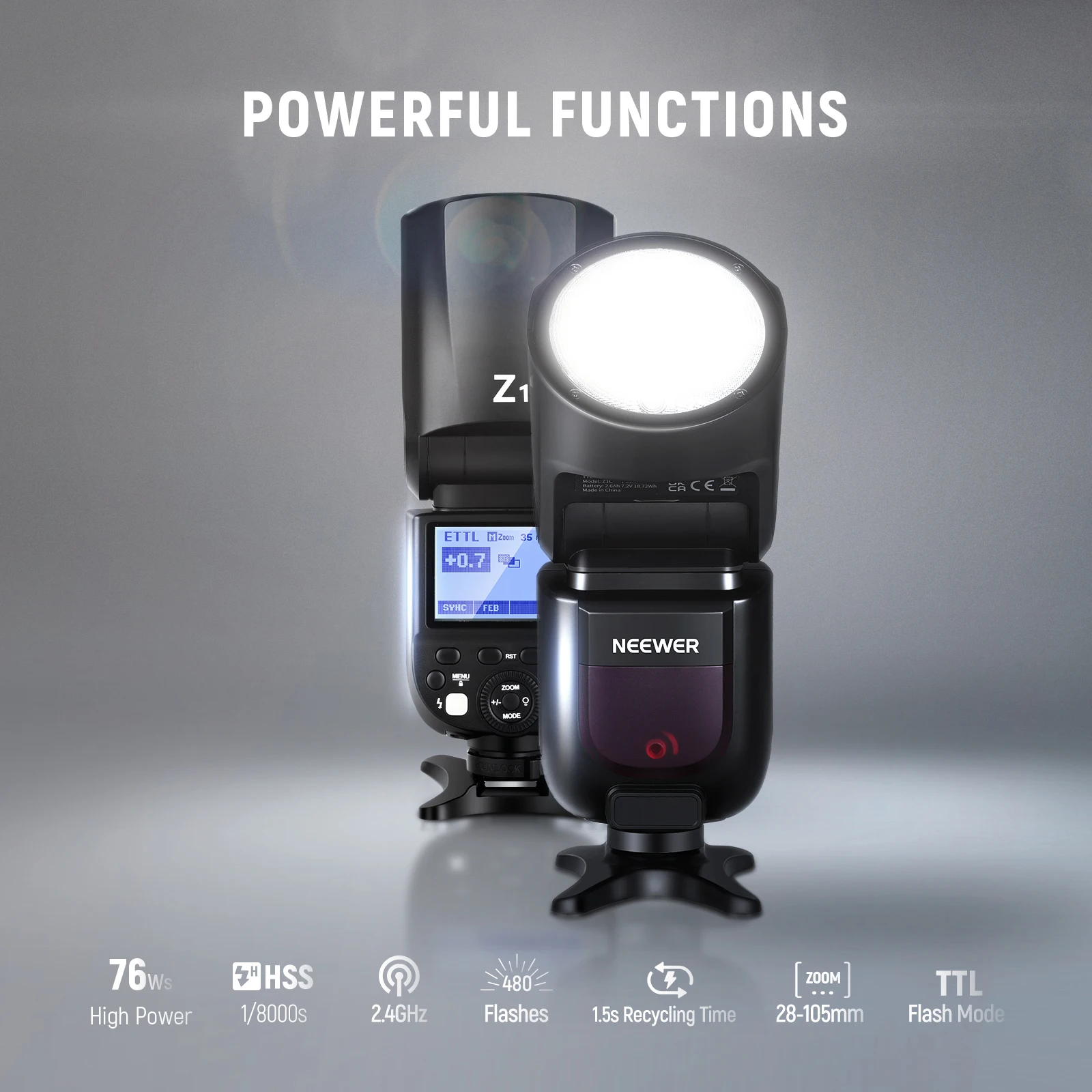FlashTap 非静音版 24mm×15個 30mm×1個 NEEWER Z1-C Speedlite Flash for Canon | Camera Flash