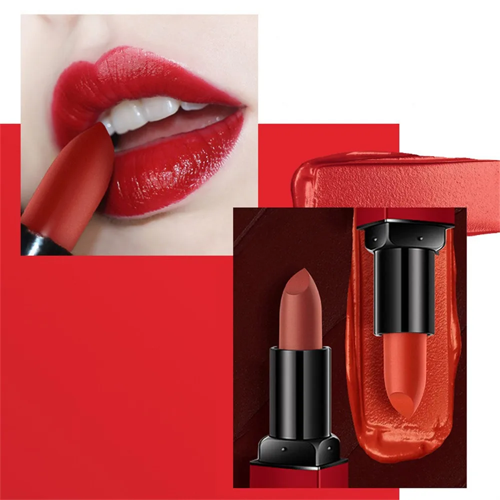 10pcs/set Retro Liquid Velvet Matte Lip Gloss Red Lipstick Nude Makeup Women Long Lasting Waterproof Beauty Box Cosmetics Gift 5