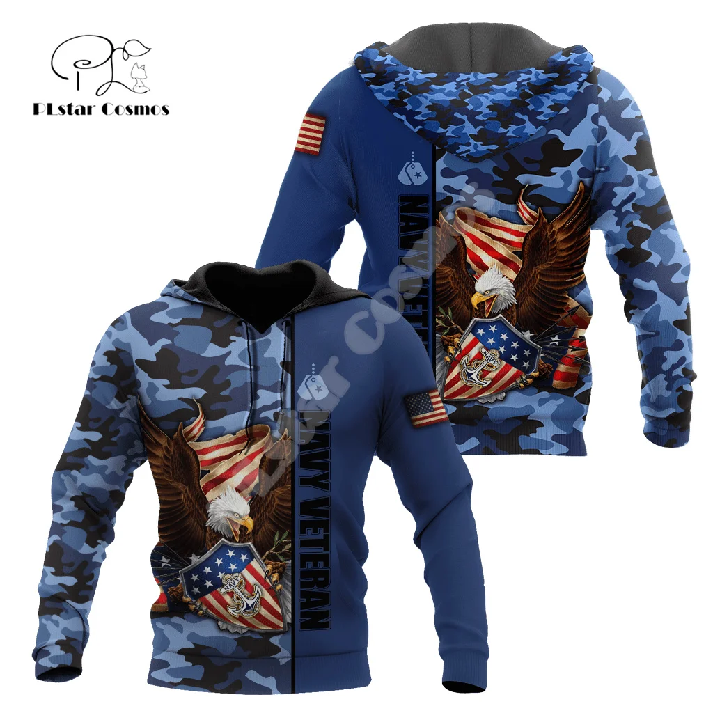 

Custom Name Army Military Veteran Soldier Camo Eagle Long Sleeves Tracksuit 3DPrint Pullover Streetwear Casual Jacket Hoodies A6