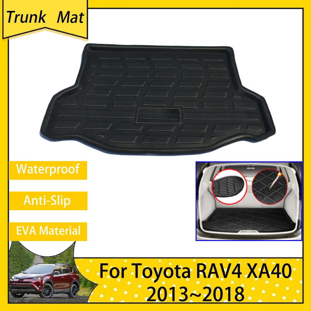 

Car Trunk Mats for Toyota RAV4 RAV 4 XA40 2018 2016 2017 2015 2014 2013 Rear Luggage Boot FLoor Carpet Accsesories EVA Material