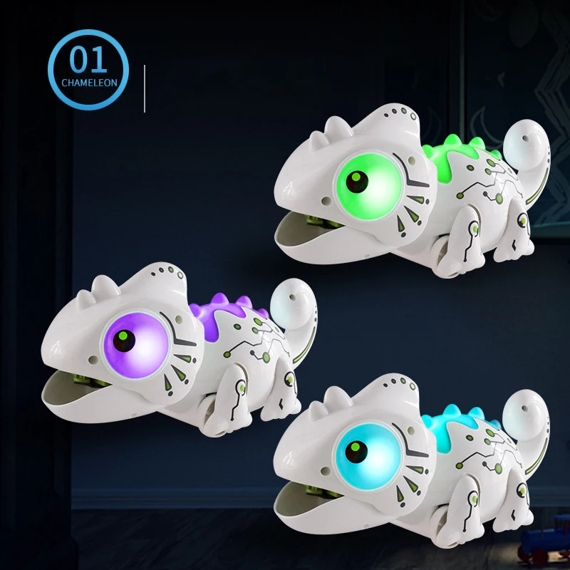 Toys RC Animal Model Electric Pets Robot lizard Remote Control Roar Walking LED Light Funny Novelty Boys Gifts Toys For Children 3