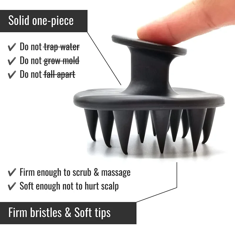 1pcs Hair Brush Scalp Massager for Hair Growth Mold-Free Silicone Scalp Massager Shampoo Brush Scalp Scrubber Exfoliator Tools 5