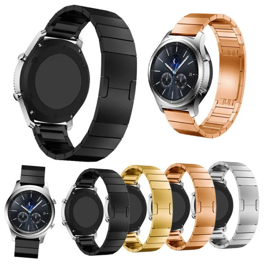 

22mm 20mm Metal Strap for Samsung Watch 3/4/5/Gear S3/Active 2 Stainless Steel Bracelet for Huawei Watch GT-2-3-Pro/Amazfit GTR