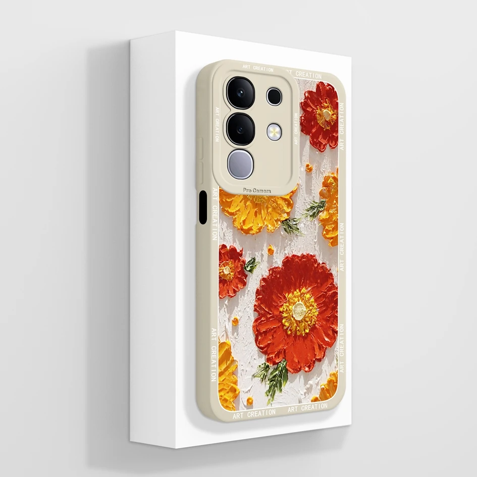 Elegant Floral Soft Silicone Back Cover - Premium Protection Case with Pretty Flower Pattern