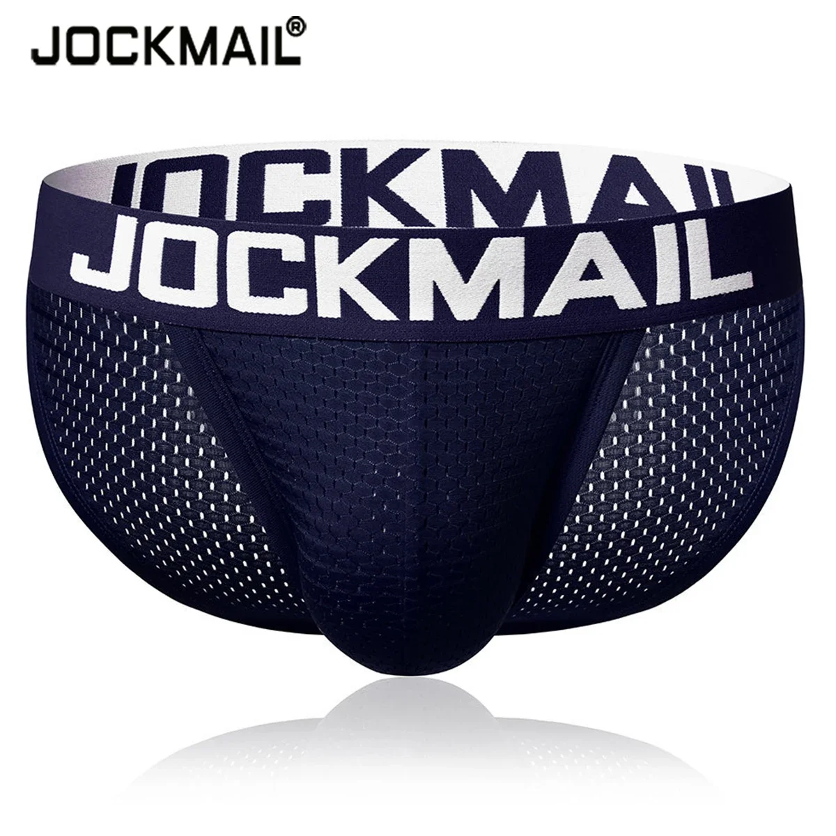 JOCKMAIL Gay Underwear Men Briefs U Convex Pouch Mens Underpant Breathable Mesh Sport Panties Low Waist Calzoncillos Hombre Slip