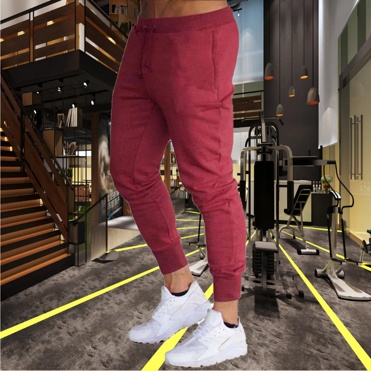 Korean Summer Men's Sports Pants New Breathable Solid Color Comfortable Pants Fitness Yoga Jogging Sweatpants Streetwear S-XXXL
