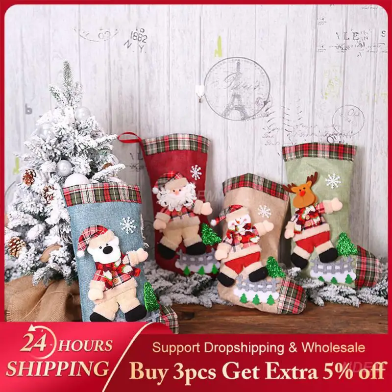 

Носки с Санта Клаусом, Идеальный Рождественский подарок, модные носки с необычным Санта-Клаусом в подарок, идеи для Рождественского украшения, подарочный пакет