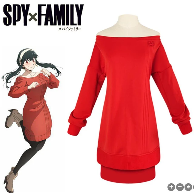 Anime SPY X FAMILY Cosplay Yor Forger Yor Briar Cosplay Costume Women Sexy  Red Sweater Mini Dress Thorn Princess Costumes - AliExpress