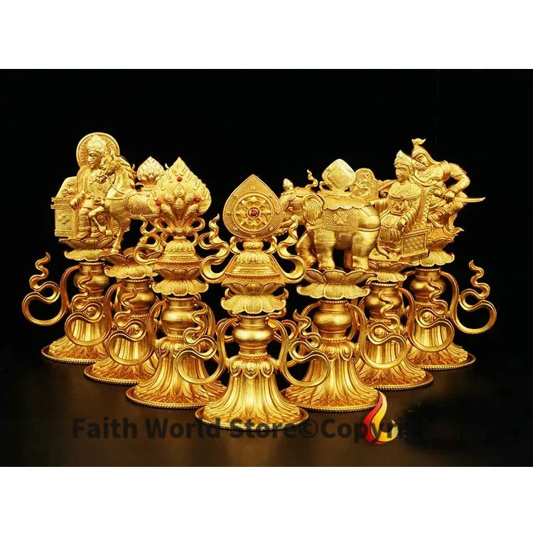 

Wholesale Buddhist articles HOME Temple Buddhist rituals practices efficacious Mascot Buddhism gild 7 Magic weapon Buddha statue