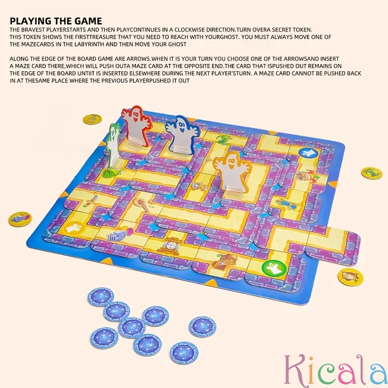 Ghost Madness Maze Puzzle Game Family Entertainment Education Brain Teaser Board Games for Children Gifts