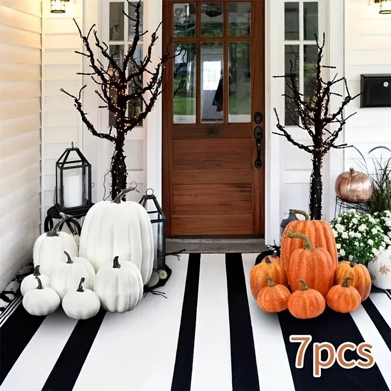 Halloween Künstliches Kürbismodell Simulierte Kürbisdekoration Garten Hof Tisch Halloween Party Thanksgiving Home Decor – Detail 6