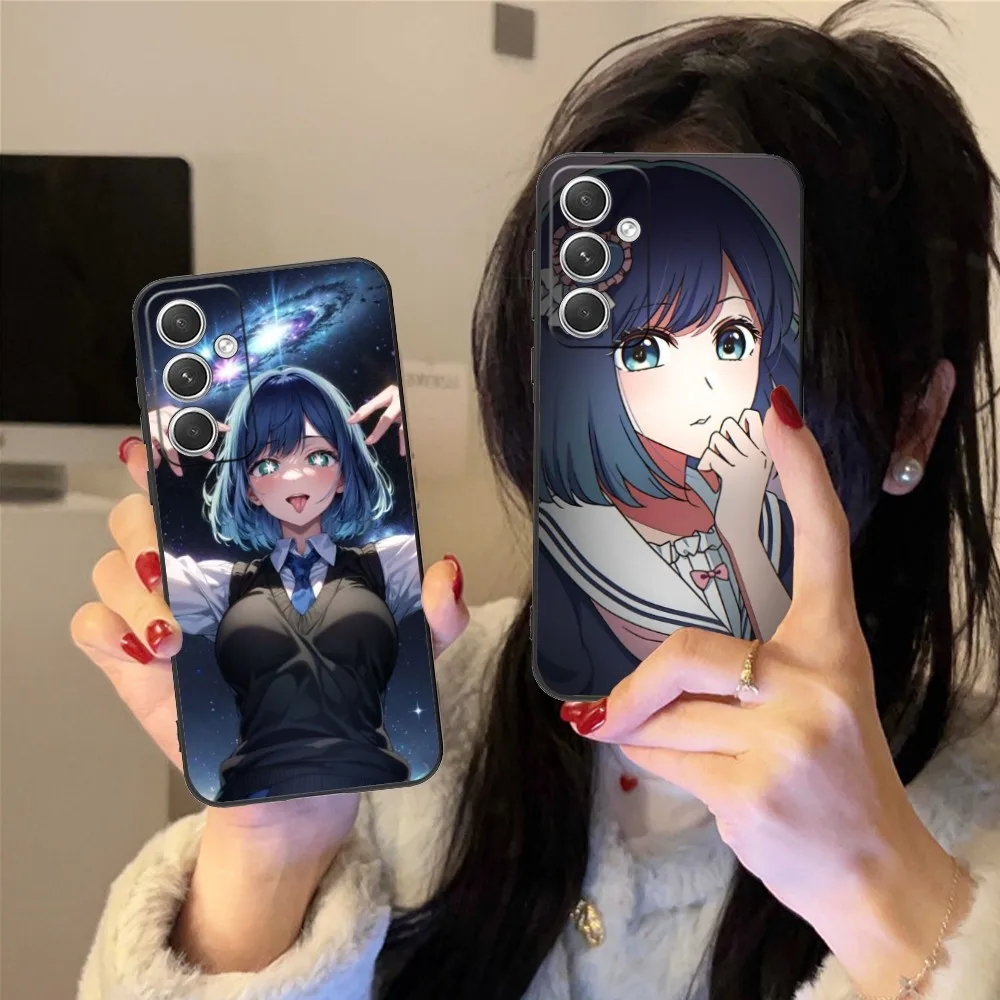 Oshinoko Akane Mobile Cell Phone Case For Samsung Galaxy S24 S23 S22 S21 S20 S10 S9 Plus Fe Ultra Lite Black Phone Cover Funda