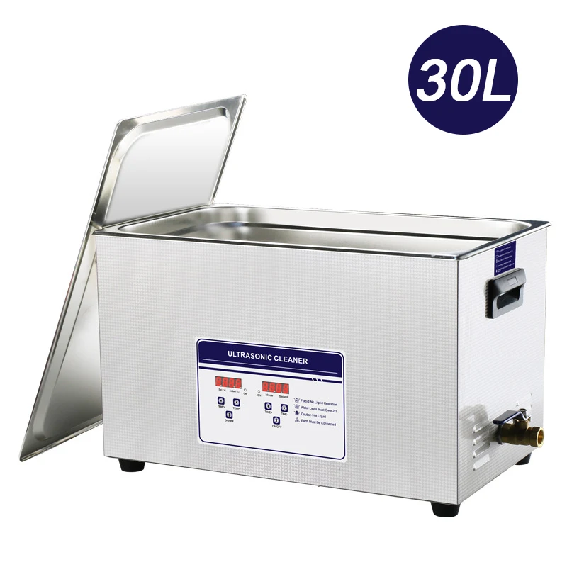 

600W Industrial Ultrasonic Cleaner Bath 30L Digital Timer Heating With Cleaning Basket 316 Stainless Steel Home Appliances
