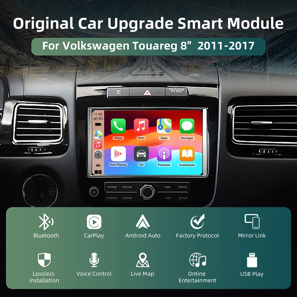 Wireless CarPlay Retrofit Kit for VW Touareg RNS850