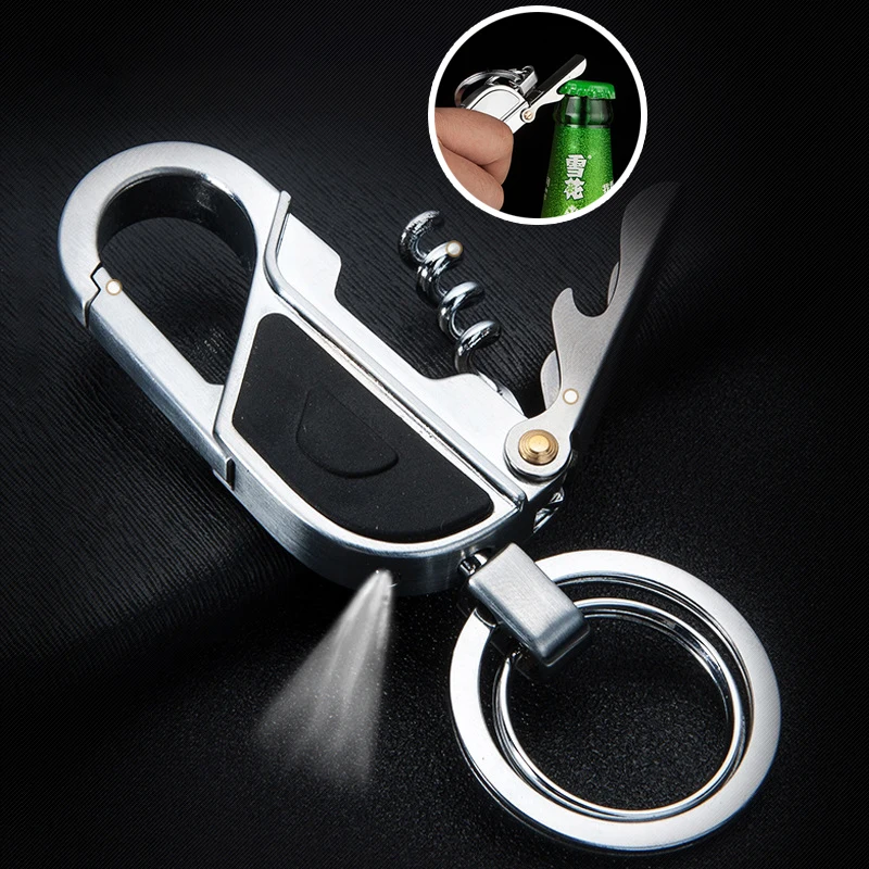 

Multifunctional Keychain Simple Wine Bottle Opener Keychain Pendant Creative Gift Keychain Keychains Key Chain Accessories