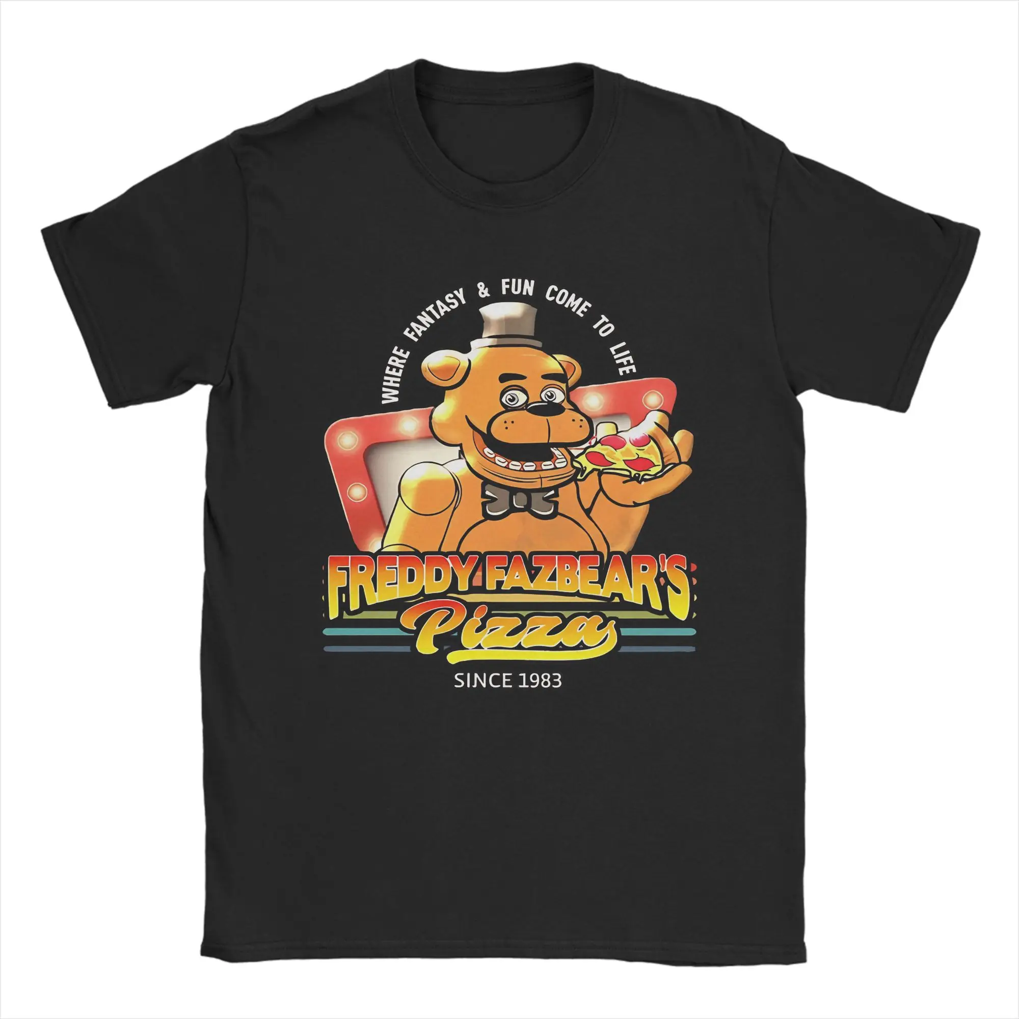 FNAF Meme Pure Cotton Casual Unisex T-Shirt - Round Neck Short Sleeve