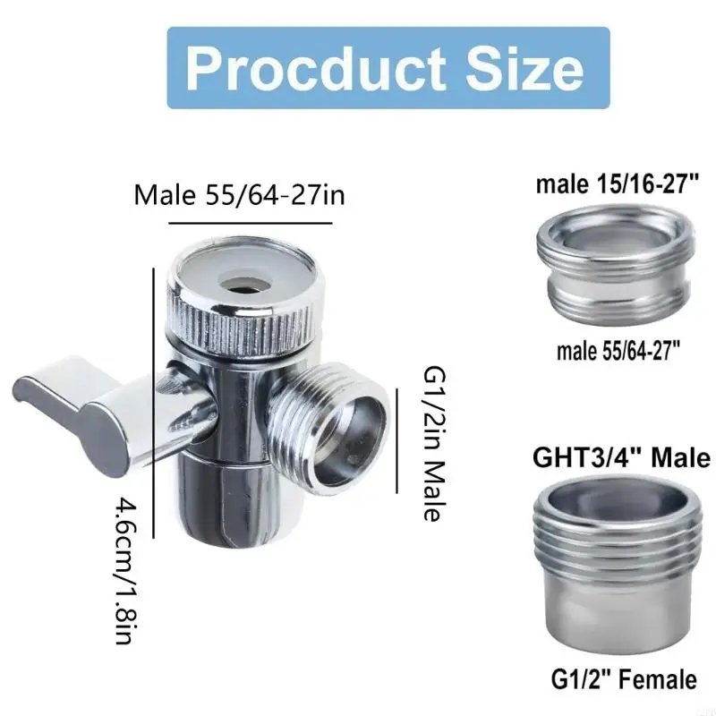 12PD Kitchen Faucet Diverter Replacement Faucet Splitter Bathroom Sink Water Filter Diverter Valves for Water