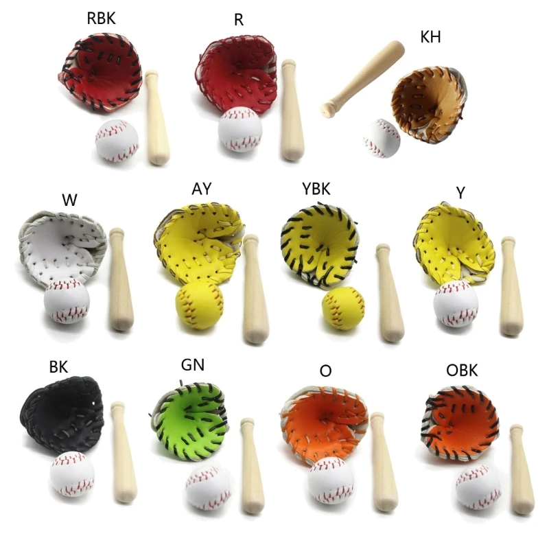 

Newborn Photography Props Baby Mini Softball Baseball with Stick and Glove for Studio Accessories Boys Girls Props