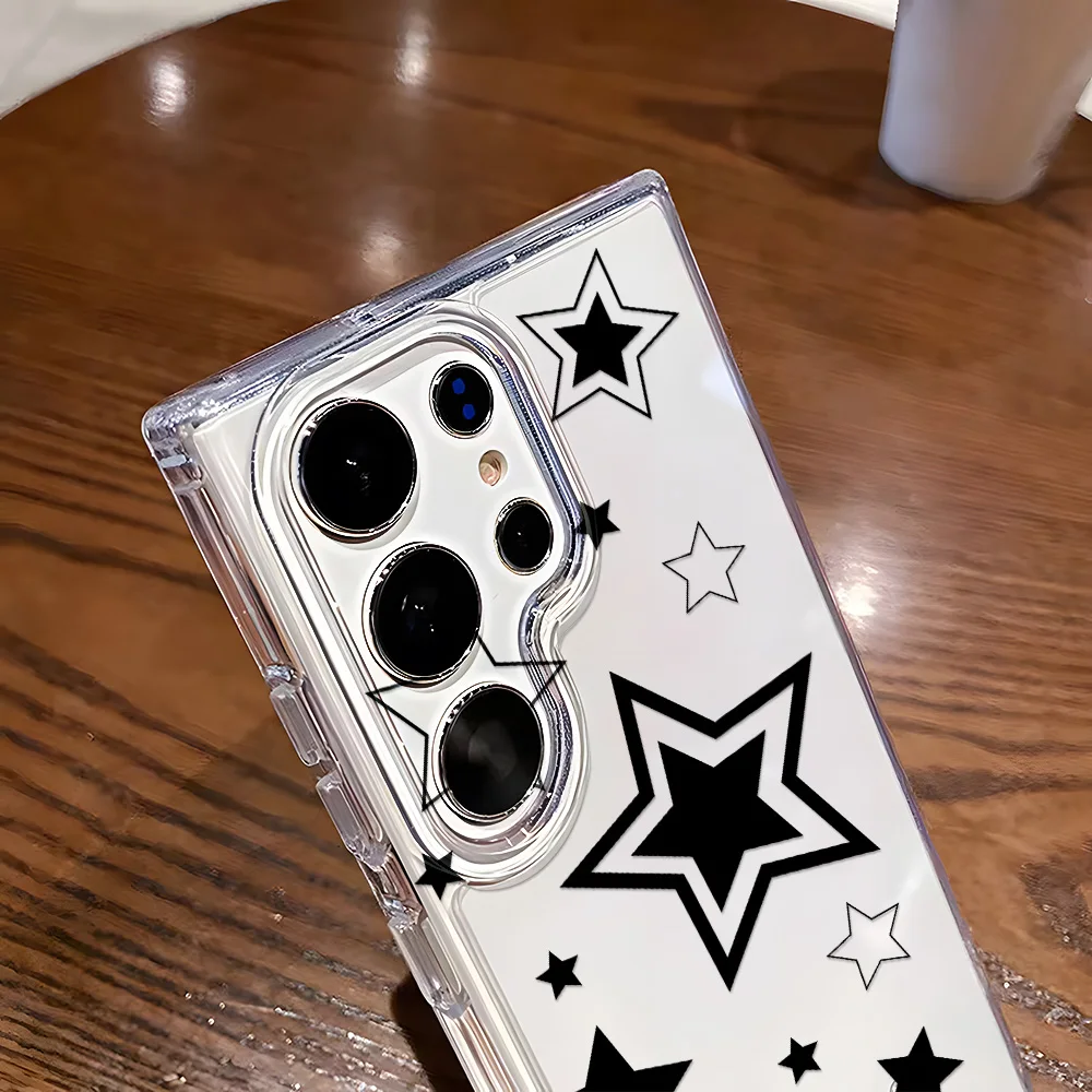INS Star Transparent Silicone Shockproof Phone Case Cover