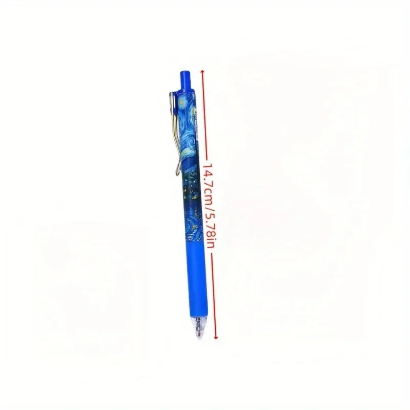 Set of 4 Retractable Gel Pens, Smooth 0.5mm Tips, Lightweight Blue Design—Perfect for School, Office, and Gifting