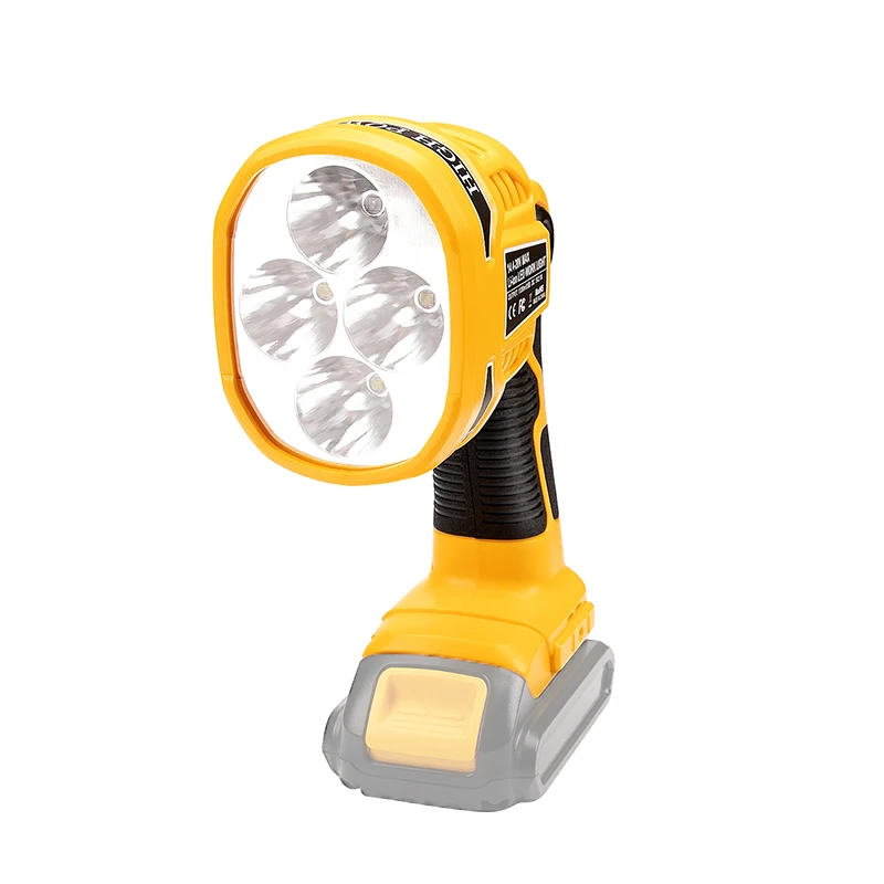 

12W for Dewalt 14.4V-20V Li-ion Battery Work Light Rechargeable Lamp Outdoor Camping Portable LED Light Flashlight