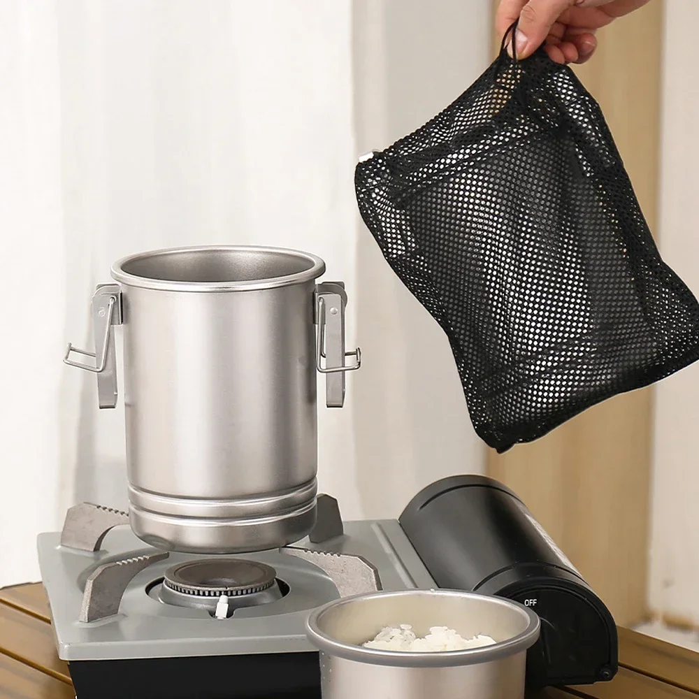 

Camping Cooking Portable Handle Capacity Removable Pot Stainless With Steaming 304 Steel Large Multi-functional