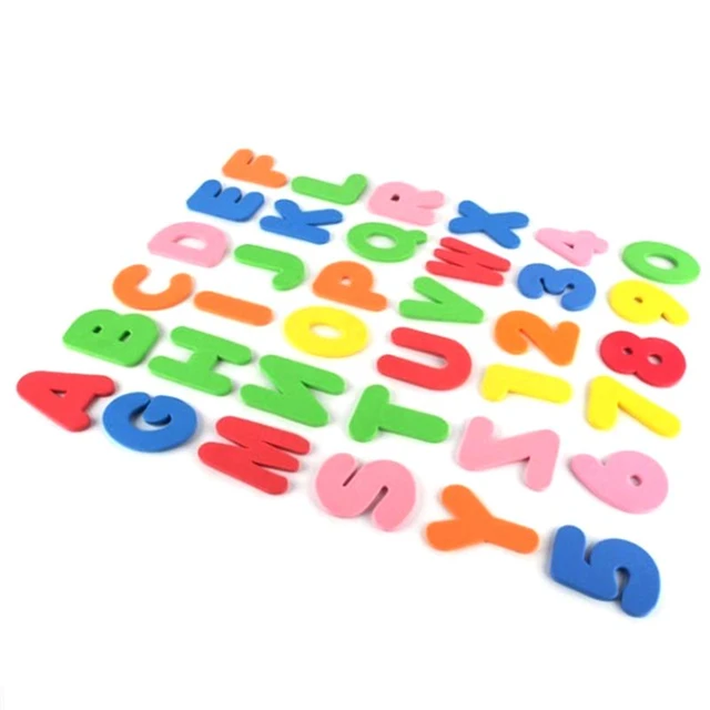 Bathtub Bathroom Education Learning Toys Foam Letters Alphanumeric Total  Bubble Stickers Children's Puzzle DIY Toy Set 36Pcs New - AliExpress