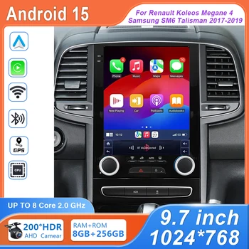 Schermo Android Aauto per Renault Koleos Megane 4 Samsung SM6 Talisman 2017-2019 Navigazione GPS Radio Video Multimediale Carplay 4G