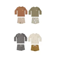 Summer Boys Split Swimsuit Long Sleeved Swimsuit Baby High Quality Sunscreen Quick Drying Hot Spring Swimsuit 3