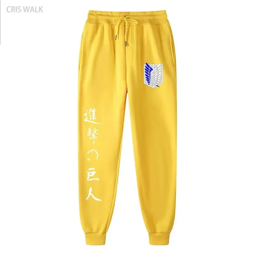 2024 Casual Anime Trousers Men's New Attack on Titan Printed Pants Spring and Autumn Loose Trendy Jogging Sweatpants S-3XL 2