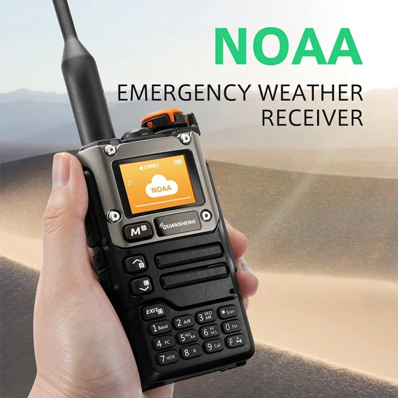 Quansheng UV-K6 Walkie Talkie 50-600MHz Full Band Receiving Type C Charge Air Band 5W DTMF Scrambler NOAA Channels UV-K58 Radios 5