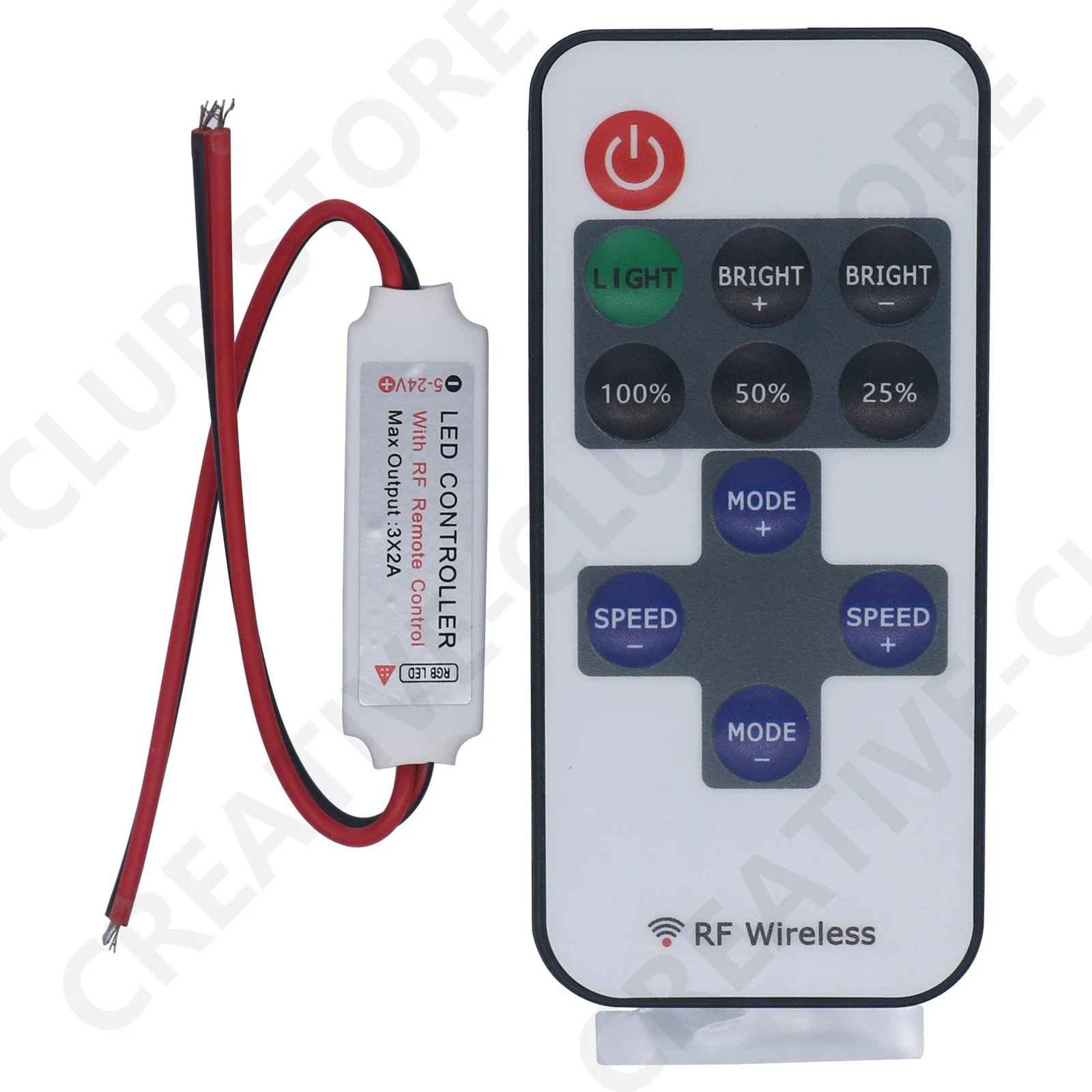 LED Dimmer Controller 12V Led Dimmer Controller 11key DC 5V 12V 24V RF Wireless Remote Control for LED Strip Light Single Color Intelligent Memory