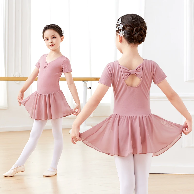 Tuta Da Ginnastica Per Bambine 5-12 Anni - Body Manica Lunga Con Pantaloncini E Fascia Per Capelli - 2