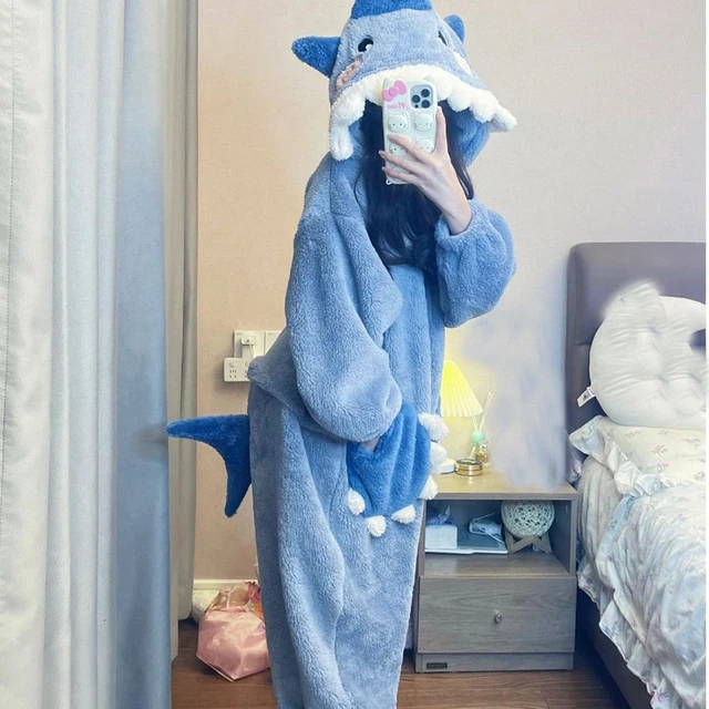 Wholesale Animal Blue Shark Onesie Adult Unisex Cosplay Costume