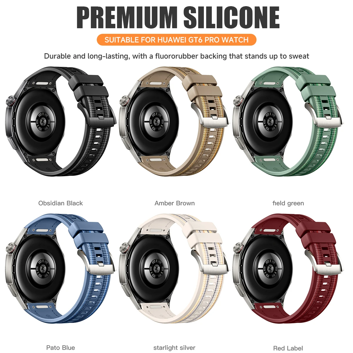 Silicone Nylon Composite Sports Strap Bracelet Wristband