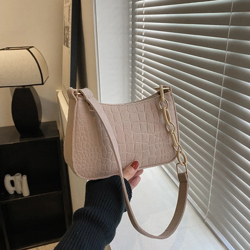 Autumn Spring Vintage Shoulder Bag Casual Crossbody Bag Elegant Underarm Bag Luxury Design Advanced Texture Leather Handbags