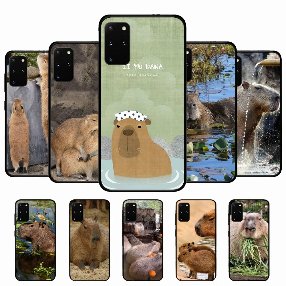 

Animal Funny Capybara Mousepad For Samsung S 9 10 20 21 22 23 30 23plus lite Ultra FE S10lite Fundas