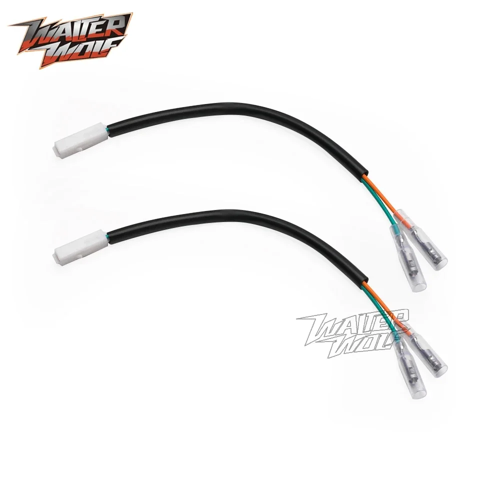 Motorcycle Turn Signal Lights For Kawasaki Z1000 Z800 Z750 Z650 Z400 NINJA 300 400 125 Turn Signal Light Wire Adapter License Plate Lamp Wiring Plug Connector