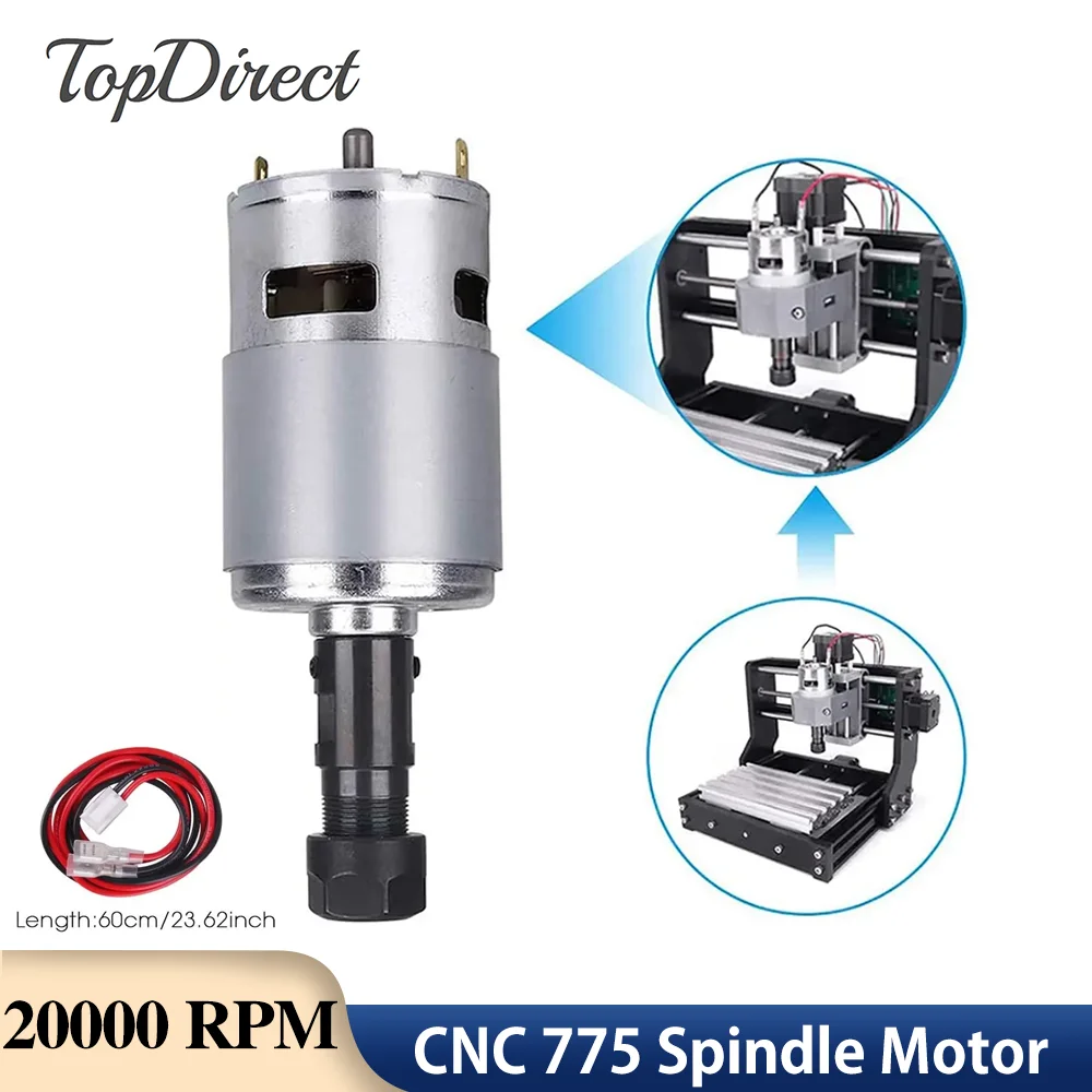 TopDirect CNC High Power 775 Spindle Motor 3018 Pro 20000 RPM Motor for Wood Milling Cutting CNC Woodworking Tools high speed motor