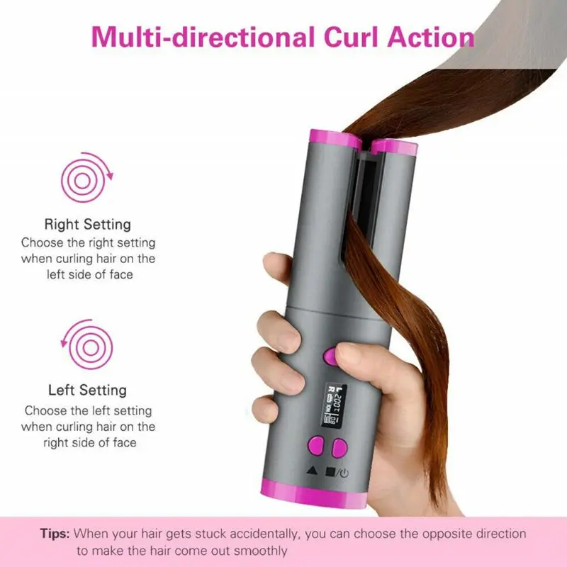 

Auto Hair Curler Auto Rotating Hair Curling Wand Hair Waver for Styling Fast Heating Rotating Curling Iron Easy to use
