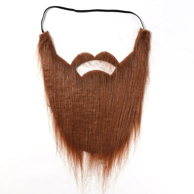 Halloween Fake Bushy Beard Funny Brown Facial Hair for Disguise Game Dance Party Role Play Cosplay