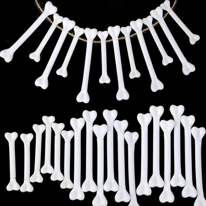 12 stücke Halloween Simulation Knochen Kunststoff Modell Menschliche Knochen Spielzeug Halloween Party Dekoration Spukhaus Horror Decor Parodie Prop