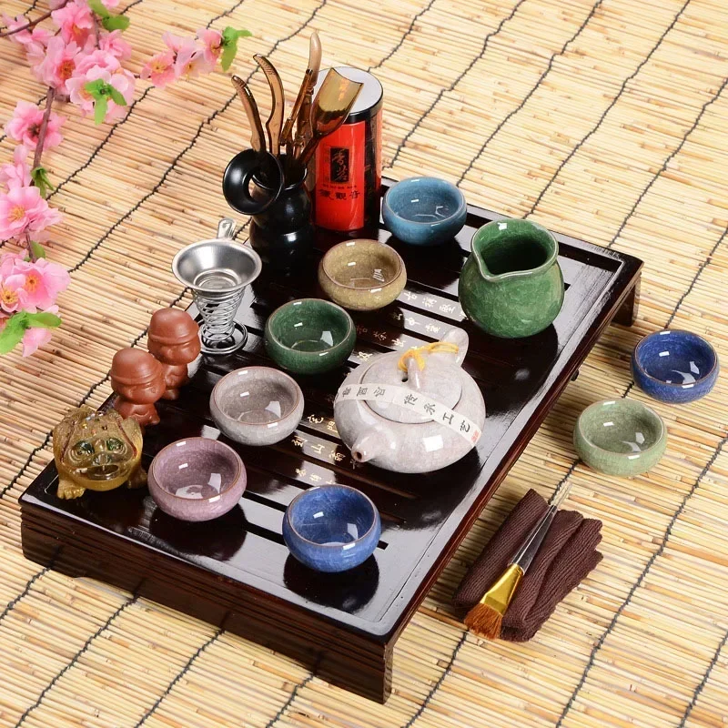 Tea Set Tea Ceremony Tools Fathers Day Gift Idea Kung Fu Tea Set Chinese Tea Ceremony Table Over Eight-piece Set