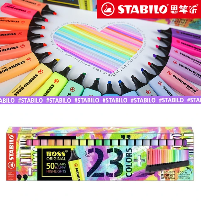 Highlighter STABILO BOSS ORIGINAL and Pastel Single Pens / Packs Assorted  Colours Ideal for Revision Notes, School, College & Office 