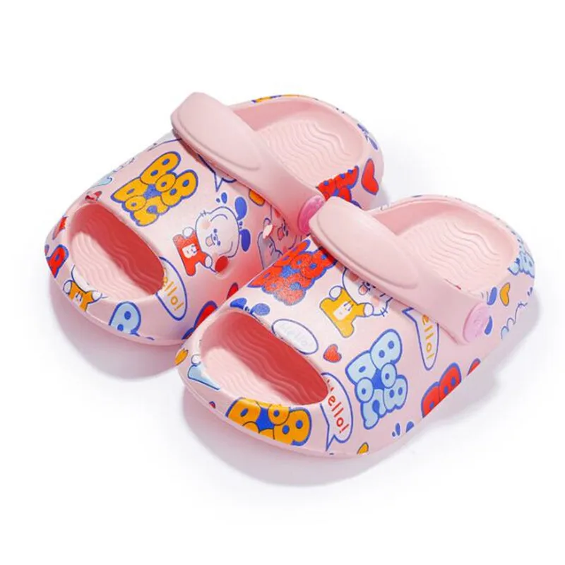 

Cartoon Prints Children House Slippers Kids Beach Bath Swimming Slippers for Boys Girls Fashion EVA Anti-slip Summer Slides Cute