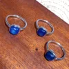 Natural Crystals Kyanite Cube Ring Silver Flash Scintillating Painting Gemstones Women Men Adjustable Energy Ore 3