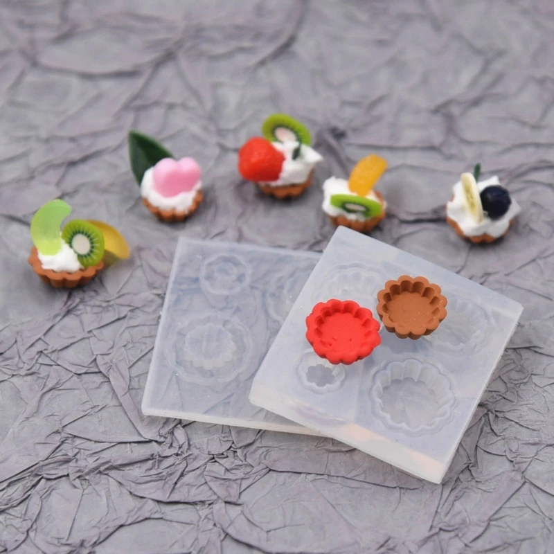 

Y51E Silicone Resin Mold DIY Mini Fruit Dessert Molds Table Decorations Simulated Food Mold Crafts Handmade Ornaments